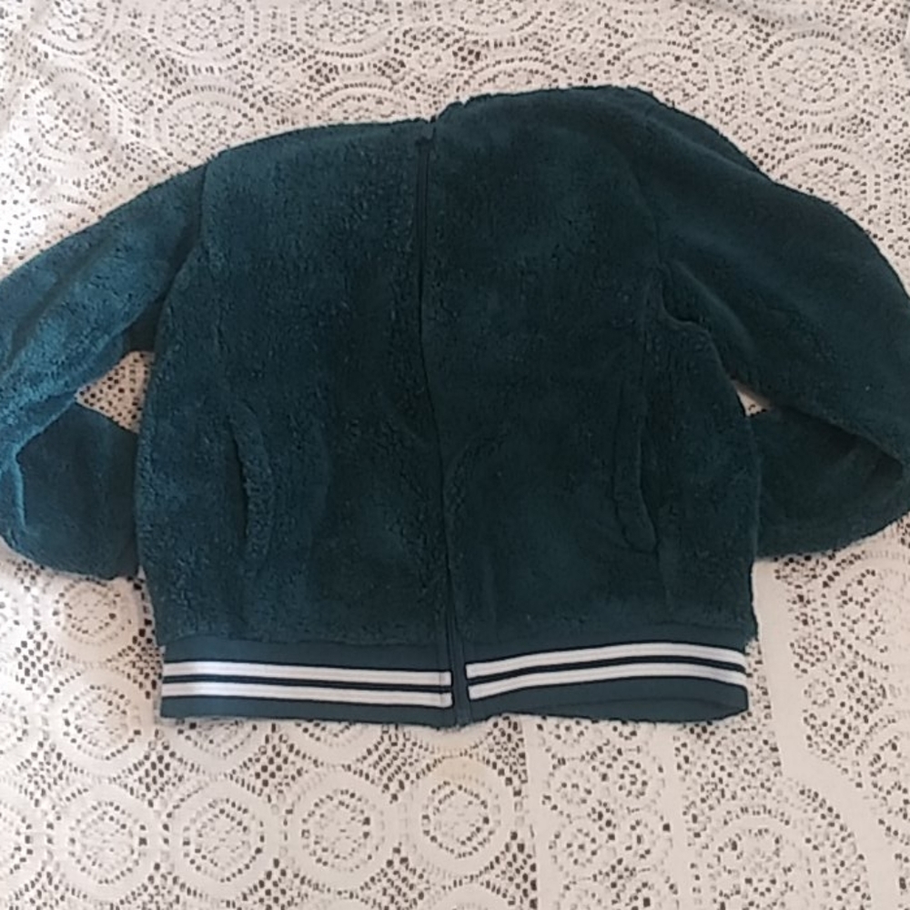 Blue zipper up jacket